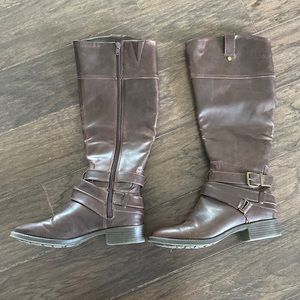 Faux Leather Boots Size 7 1/2- Worn one time.